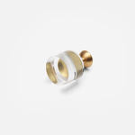 Glass and Brass Round Knob - Architectural Hardware - Glass and Brass Round Knob