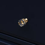 Glass and Brass Hex Knob - Architectural Hardware - Glass and Brass Hex Knob