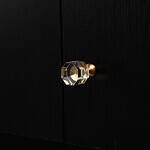 Glass and Brass Hex Knob - Architectural Hardware - Glass and Brass Hex Knob