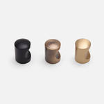 Delos - Brushed Brass Cylinder Knob - Architectural Hardware - Brushed Brass Cylinder Knob