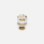 Glass and Brass Hex Knob - Architectural Hardware - Glass and Brass Hex Knob
