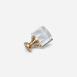 Glass and Brass Hex Knob - Architectural Hardware - Glass and Brass Hex Knob