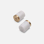 Milan - White Cylinder Marble Knob - Architectural Hardware - White Cylinder Marble Knob