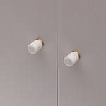 Milan - White Cylinder Marble Knob - Architectural Hardware - White Cylinder Marble Knob