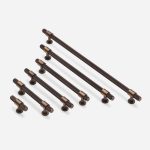 Lismore - Knurled Antique Bronze Brass Handle - Architectural Hardware - Antique Bronze Brass Handle