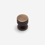 Lismore - Knurled Antique Bronze Brass Knob - Architectural Hardware - Knurled Antique Bronze Brass Knob