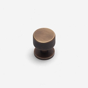 Lismore - Knurled Antique Bronze Brass Knob - Architectural Hardware - Knurled Antique Bronze Brass Knob