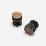 Lismore - Knurled Antique Bronze Brass Knob - Architectural Hardware - Knurled Antique Bronze Brass Knob