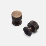 Lismore - Knurled Antique Bronze Brass Knob - Architectural Hardware - Knurled Antique Bronze Brass Knob