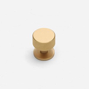 Lismore - Knurled Brushed Brass Knob - Architectural Hardware - Knurled Brushed Brass Knob