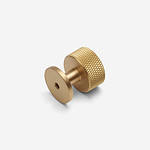 Lismore - Knurled Brushed Brass Knob - Architectural Hardware - Knurled Brushed Brass Knob