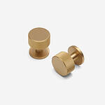 Lismore - Knurled Brushed Brass Knob - Architectural Hardware - Knurled Brushed Brass Knob