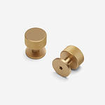 Lismore - Knurled Brushed Brass Knob - Architectural Hardware - Knurled Brushed Brass Knob