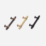 Lismore - Knurled Brushed Brass Pull - Architectural Hardware - Brushed Brass Pull
