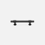 Lismore - Knurled Matte Black Brass Handle - Architectural Hardware - Matte Black Brass Handle