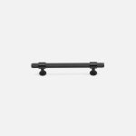 Lismore - Knurled Matte Black Brass Handle - Architectural Hardware - Matte Black Brass Handle