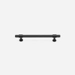 Lismore - Knurled Matte Black Brass Handle - Architectural Hardware - Matte Black Brass Handle