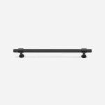 Lismore - Knurled Matte Black Brass Handle - Architectural Hardware - Matte Black Brass Handle