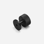 Lismore - Knurled Matte Black Brass Knob - Architectural Hardware - Knurled Matte Black Brass Knob