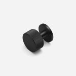 Lismore - Knurled Matte Black Brass Knob - Architectural Hardware - Knurled Matte Black Brass Knob
