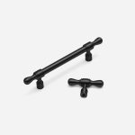 York - Matte Black Brass Handle - 150mm