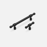 York - Matte Black Brass Handle - 150mm