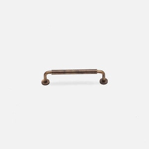 Kingston - Curved Antique Bronze Brass Handle - Architectural Hardware - Curved Antique Bronze Brass Handle