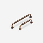 Kingston - Curved Antique Bronze Brass Handle - Architectural Hardware - Curved Antique Bronze Brass Handle