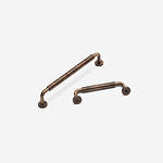 Kingston - Curved Antique Bronze Brass Handle - Architectural Hardware - Curved Antique Bronze Brass Handle