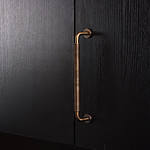 Kingston - Curved Antique Bronze Brass Handle - Architectural Hardware - Curved Antique Bronze Brass Handle