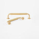 Kingston - Curved Brushed Brass Handle - Architectural Hardware - Curved Brushed Brass