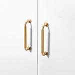 Kingston - Curved Brushed Brass Handle - Architectural Hardware - Curved Brushed Brass