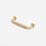 Kingston - Curved Brushed Brass Handle - Architectural Hardware - Curved Brushed Brass