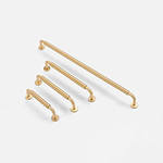 Kingston - Curved Brushed Brass Handle - Architectural Hardware - Curved Brushed Brass