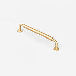 Kingston - Curved Brushed Brass Handle - Architectural Hardware - Curved Brushed Brass
