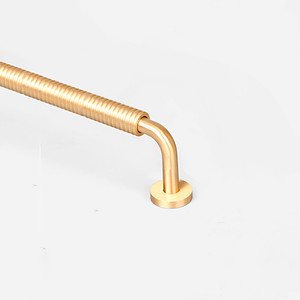 Kingston - Curved Brushed Brass Handle - Architectural Hardware - Curved Brushed Brass