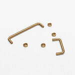 Ube - Curved Brushed Brass Handle - Architectural Hardware - Curved Brushed Brass Handle