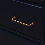 Ube - Curved Brushed Brass Handle - Architectural Hardware - Curved Brushed Brass Handle