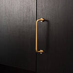 Ube - Curved Brushed Brass Handle - Architectural Hardware - Curved Brushed Brass Handle