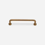 Ube - Curved Brushed Brass Handle - Architectural Hardware - Curved Brushed Brass Handle
