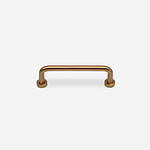 Ube - Curved Brushed Brass Handle - Architectural Hardware - Curved Brushed Brass Handle