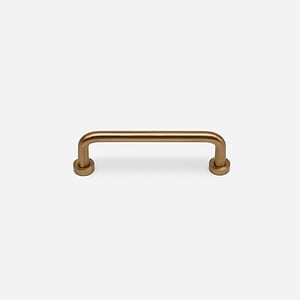 Ube - Curved Brushed Brass Handle - Architectural Hardware - Curved Brushed Brass Handle