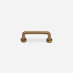 Ube - Curved Brushed Brass Handle - Architectural Hardware - Curved Brushed Brass Handle