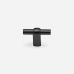 Osaka - Matte Black Brass Pull - Architectural Hardware - Matte Black Brass Pull