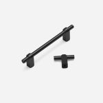 Osaka - Matte Black Brass Pull - Architectural Hardware - Matte Black Brass Pull