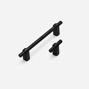Osaka - Matte Black Brass Handle - Architectural Hardware - Matte Black Brass Handle
