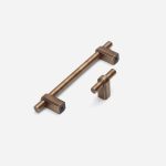 Osaka - Antique Bronze Brushed Brass Pull - Architectural Hardware - Antique Bronze Brushed Brass Pull