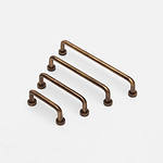 Ube - Curved Antique Bronze Brushed Brass Handle - Architectural Hardware - Curved Antique Bronze Brushed Brass Handle