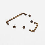 Ube - Curved Antique Bronze Brushed Brass Handle - Architectural Hardware - Curved Antique Bronze Brushed Brass Handle