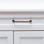 Ube - Curved Antique Bronze Brushed Brass Handle - Architectural Hardware - Curved Antique Bronze Brushed Brass Handle